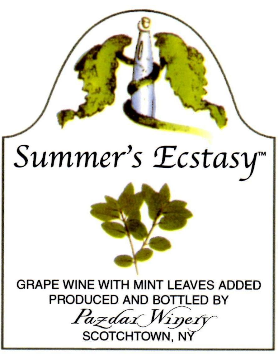Summer's Exstacy™ label, a Cocktail Wine